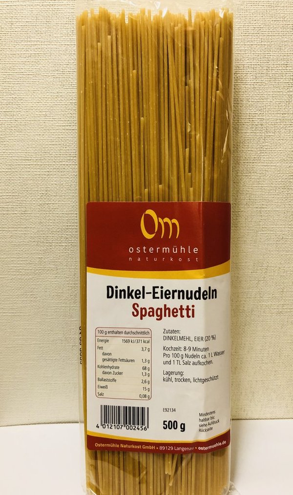 Dinkel-Eiernudeln Spaghetti